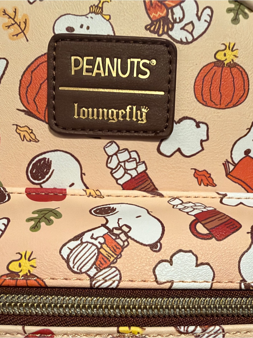 Loungefly Peanuts Snoopy Fall Things Mini Backpack - Picture 5 of 5